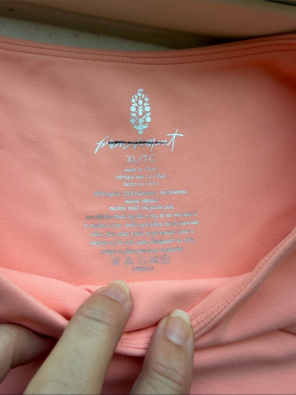 FP Movement by Free People Peach Cropped Athletic Tank - Picture 2 of 2